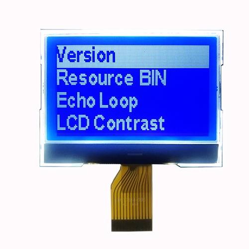 Low Price White on Blue 128x64 dots LCD Display Low Price White on Blue 128x64 dots LCD Display