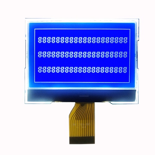 Low Price White on Blue 128x64 dots LCD Display Low Price White on Blue 128x64 dots LCD Display